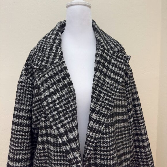 boohooMAN Pow Check Single Breasted Overcoat - Picture 5 of 11